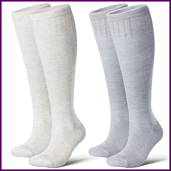 Thick Merino Wool Compression Socks 20-30mmHg Knee High Support Unisex